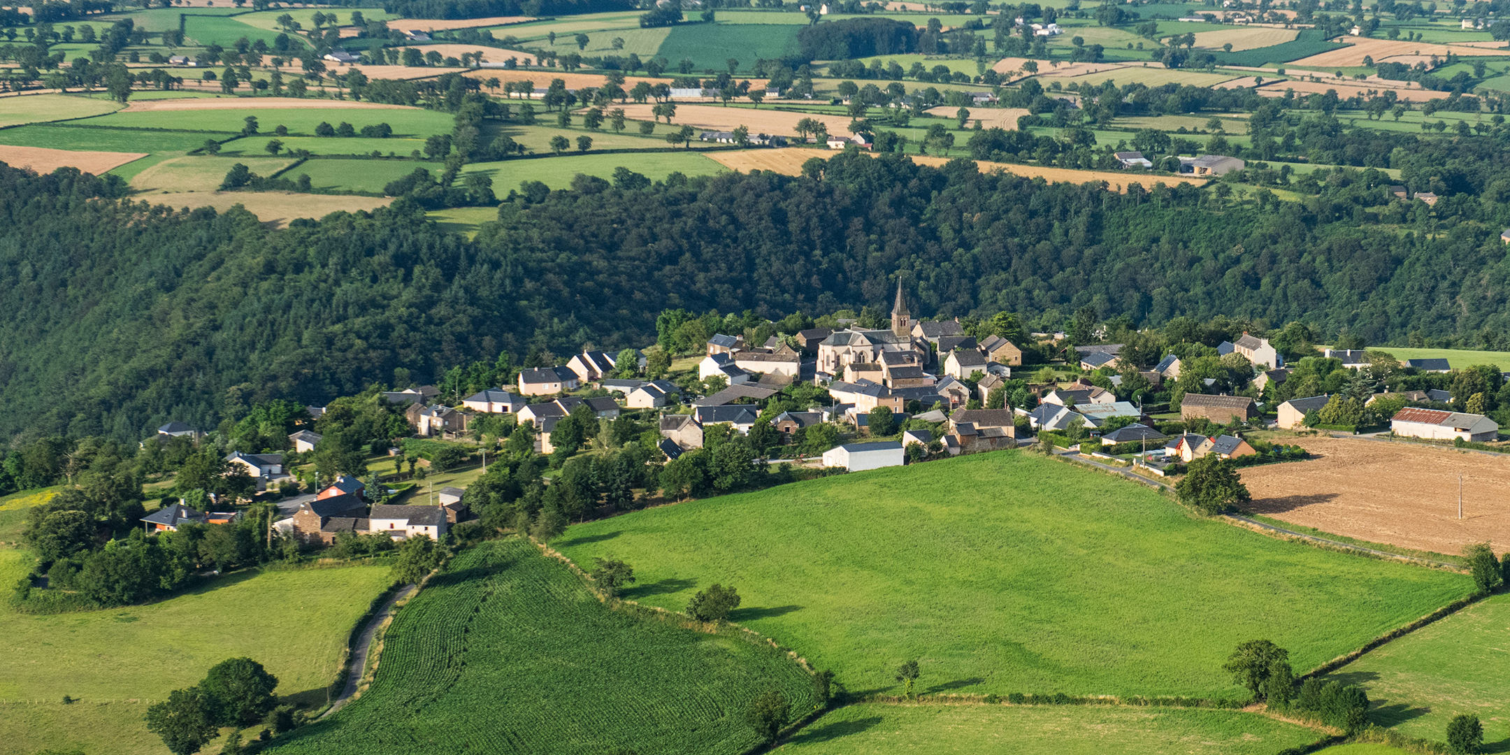 Vue aérienne de Sainte-Juliette-sur-Viaur