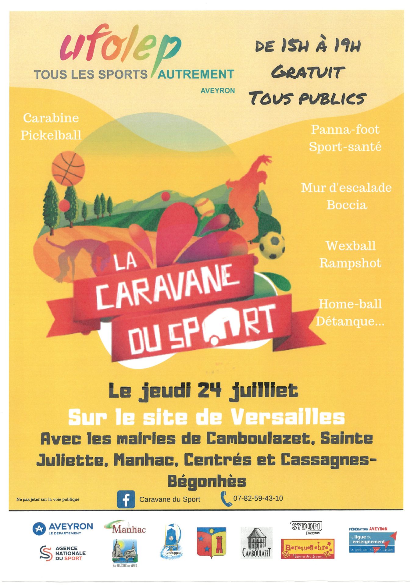 Lire la suite à propos de l’article La caravane du Sport sur le site de Versailles de 34 Juillet de 15H à 19h